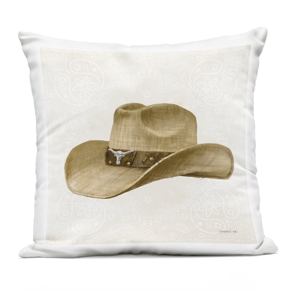 Stupell Industries Cowboy Rider of Range Outdoor Printed Pillow design by Danhui Nai, 18 x 7 x 18
