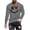 Gray, variant on Mens Funny Face Printed Shirt Crew Neck Long Sleeve Shirt Casual Tee for Party Holiday