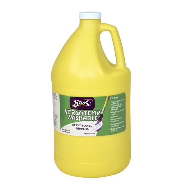 Sax Lavable Versatemp Pintura Tempera de Cuerpo Pesado Galón Amarillo