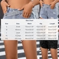 thumbnail image 4 of ClodeEU Women's Rhinestone Jeans Shorts with Pocket and Belt Casual Fashion Denim Short Black,Womens Plus XXL, 4 of 8