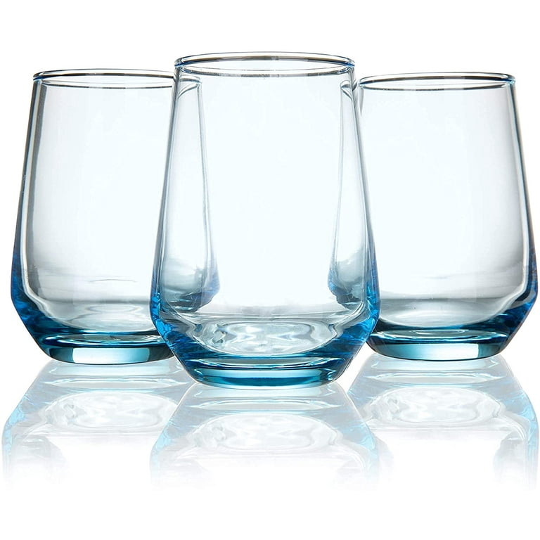 Clear Heavy Glass - Drinking Glasses for Water, Milk, Juice, Beer, Whisky,  Wine I 13 Ounce Cups