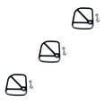 thumbnail image 3 of ZheElen Alloy Brake Cable Housing Line Shield Fender Disc for black 6x5x0.2cm 3Set, 3 of 6