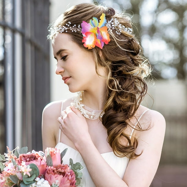 Women Lilies Chiffon Flowers Hair Clip Butterfly Orchid Clips For Bridal Wedding Women Lilies Chiffon Flowers Hair Clip Butterfly Orchid Clips For Bridal Wedding