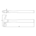 thumbnail image 2 of Martillo Acero Uña Recta 454g Carpintero Clavar Tramontina Tramontina 40306016, 2 of 3
