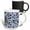 Multicolor, variant on 3drose, Geodesic Abstract Pattern Lilac Blue Black, 11oz Two-tone Yellow Mug