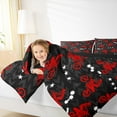 thumbnail image 4 of Feelyou Teens Red Dirt Bike Full Size Comforter Sets, Motorcycle Extreme Sport Bedding Comforter Set, Graffiti Watercolor Reversible Bedding Sets, Breathable Home Decor, 3-Piece, 4 of 8