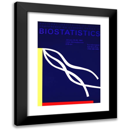 National Institutes of Health 11x14 Black Modern Framed Museum Art Print Titled - National Institutes of Health Conference on Current Topics in Biostatistics (1993)