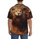 thumbnail image 3 of Fotbe Cool Fire Lion Camisa Estampada de Manga Corta para Hombre, Casual de Verano, Estilo Playero, Sin Arrugas-Small, 3 of 5