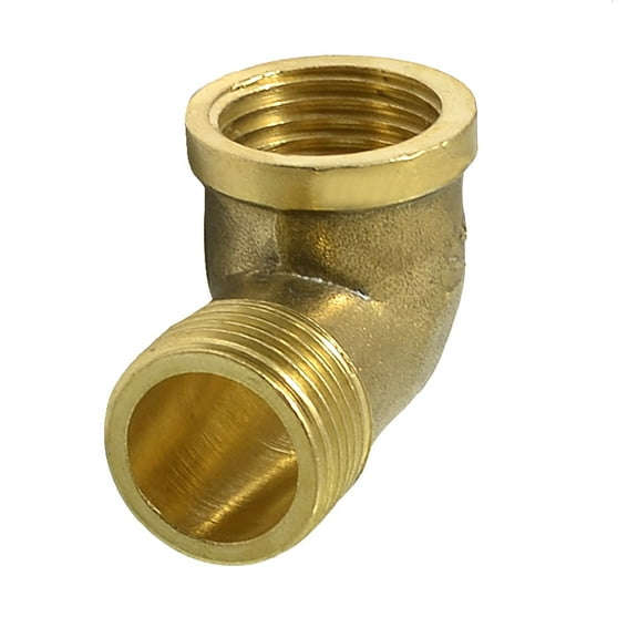 Uxcell Air Pipe Brass 1/2" PT x 1/2" NPT Thread 90 Degree Street Elbow Coupler
