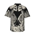 thumbnail image 3 of Goofa Skeletons Love Flowers Hawaiian Shirt for Men, Unisex Summer Beach Casual Short Sleeve Button Down Shirts,Aloha Tropical Floral print shirt-Medium, 3 of 9