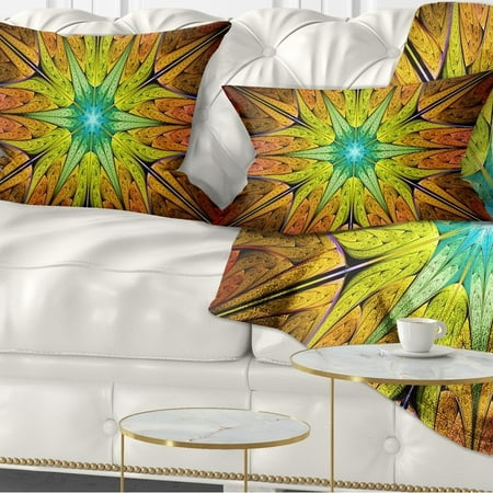 Design Art Designart Extraordinary Fractal Yellow Design