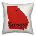 thumbnail image 2 of Creative Products Red Orange and Black Georgia Pride 16x16 Spun Poly Pillow, 2 of 4