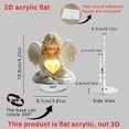 thumbnail image 3 of JoyMoreHome 2D Flat Acrylic Angel Ornament, Durable Cute Small Angel with Rotatable Base, for Tabletop, Office, Shelf, Home, 3 of 6
