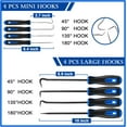 thumbnail image 2 of Mechanic Hook and Pick Tool Set & Car Trim Removal Kit with Fastener Clip Pliers Rivet Puller Magnetic Pickup Gasket Scraper NonScratch Plastic Pry Tools for Automotive Repair, 2 of 7