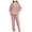 Pink, variant on Lovskoo Fuzzy Fleece Lounge Sets for Women Fall/Winter Thickened Thermal Flannel Winter Long Sleeve Homewear Set Pajams Gray