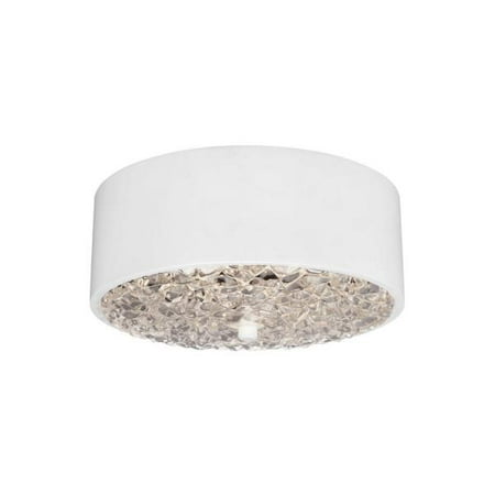 Murray Feiss Flush Mount Lights Murray Feiss Lighting Dori - Two Light Flush Mount, Flat White Finish with Clear Glass ()