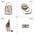 thumbnail image 3 of FORMRS Crossbody Bag for Women Quilted Travel Shoulder Cell Phone Purse with Chain Strap Handbag, Pink Flower, 3 of 7