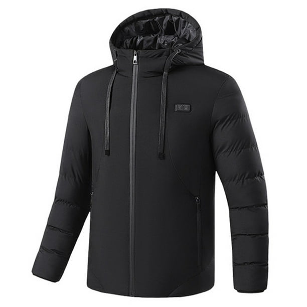 MHFRRA Sudadera Térmica Cálida con Bolsillo para Batería Aislante, Sudadera Calefactable para Actividades Al Aire Libre, Recargable y para El Invierno Negro