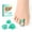 Green, variant on Welnove Hammertoe Corrector - 6 Pack Toe Splints - Soft Gel Toe Straighteners - Realign Bent, Curled, Crooked, Claw, Hammer Toes, 3 Different Sizes (Green)