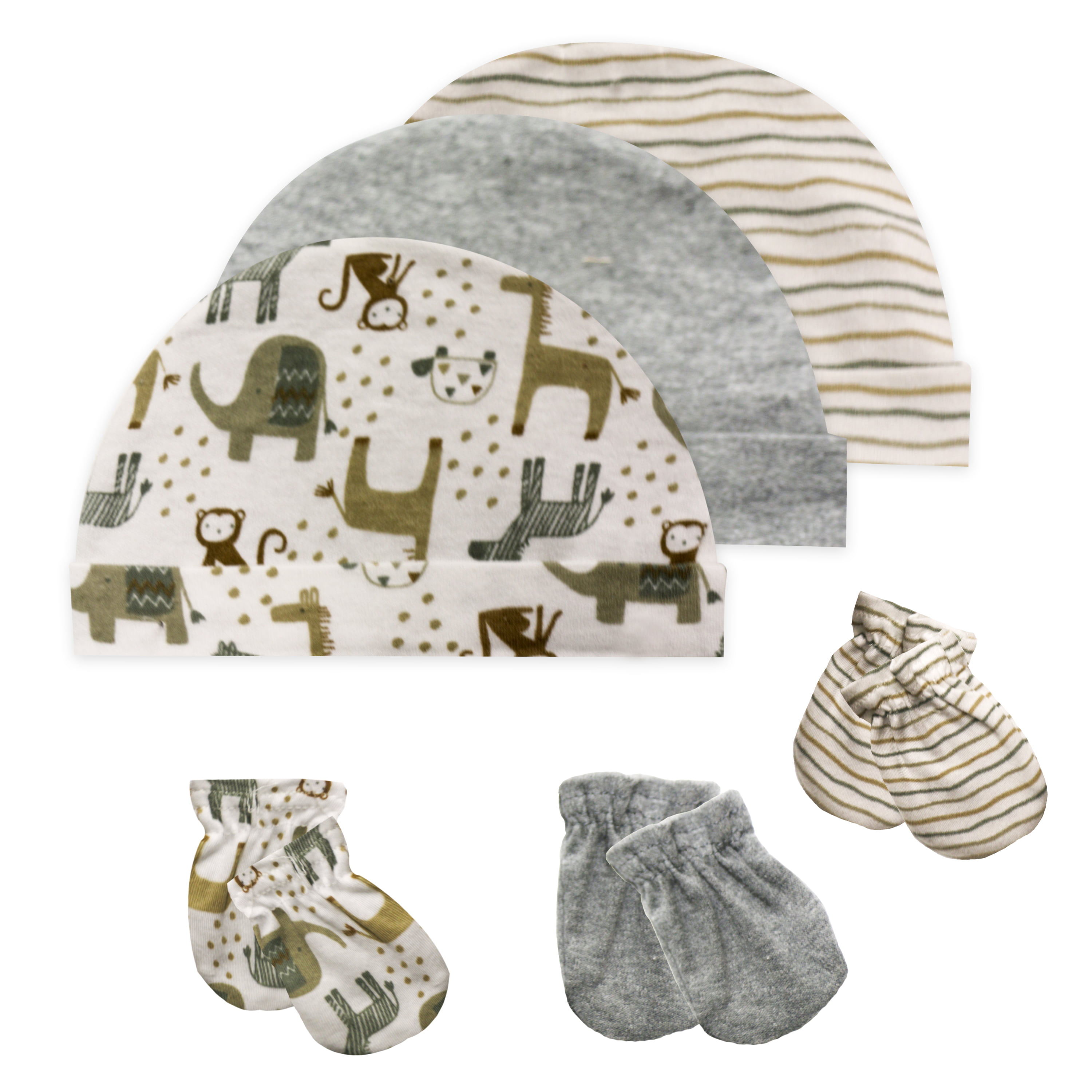 Baby Lovely Set Hat & Mittens from Organic Cotton size for 0-3 months 