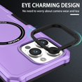 thumbnail image 6 of Dteck Magnetic Case for iPhone 11 Pro Max Compatible with MagSafe, Shockproof Military Grade Protection Magnetic Rugged Case for iPhone 11 Pro Max,Purple, 6 of 9