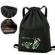 thumbnail image 5 of Mochila Con Cordón para Mujer Plegable Con Cincha Deportiva para (negro), 5 of 9