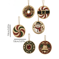 thumbnail image 3 of 6PCS Christmas Ornaments DIY Pearl Diamond Painting Kit, Rhinestone Art, Hemp Rope Included, Holiday Tree Decor, 6 Festive Designs, Pendant Style, 3 of 9