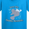 thumbnail image 4 of Inktastic Save the Chubby Mermaids with Cute Manatees Youth T-Shirt, 4 of 5