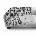thumbnail image 3 of Letters Soft Flannel Fleece Throw Blanket, Alphabet Concept Grunge Stencil Letters and Numbers Distressed Scratched Look, Cozy Plush for Indoor and Outdoor Use, 60" x 80", Black White, by Ambesonne, 3 of 6