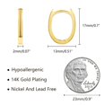 thumbnail image 6 of Lancharmed Gold Plated Hypoallergenic Earrings for Womens,Bezel Earring Grandparents Gifts, 6 of 8