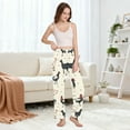 thumbnail image 5 of Dailycode Women's Pajama Pants Wide Leg Lounge Pj Bottoms With Pockets Chicken with Horse, 5 of 7