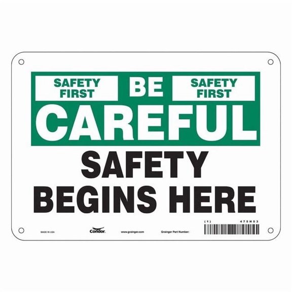 Condor Safety Sign,7 in x 10 in,Aluminum 475H53