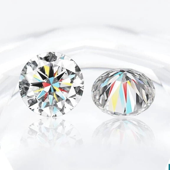 1.20CT Natural White Moissanite 6mm 5 Pcs Round Cut VVS1 D Grade GRA Certified