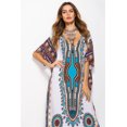 thumbnail image 4 of Vestido largo caftán holgado de verano con estampado étnico para mujer, ropa de playa y noche, 4 of 5