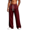 thumbnail image 7 of Baggy Sweatpants Men Fleece Straight Leg Sweat Pants Drawstring Waist Jogging Athletic Workoout Pants with Pockets Casual Wear, 7 of 7