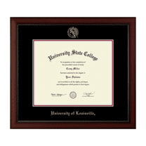 Framerly - Uofl Diploma Frame with Black and Crimson Mat