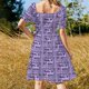 thumbnail image 5 of Vestido corto de manga con vestido de noche rosa y lavanda elegantes vestidos elegantes para mujer vestidos de gala con falda de verano para mujer, 5 of 7