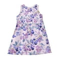 thumbnail image 3 of Girls Dress Purple Blueberry Sleeveless Dress for Girls Hem A-Line Casual Sundress, 3 of 7