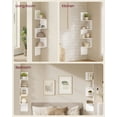 thumbnail image 3 of VASAGLE Set of 2, Corner Shelves Wall Mount, 4-Tier Floating Corner Bookshelves, Plant Shelves for Bedroom, Living Room, Bathroom, Home Office, Cloud White, 3 of 5