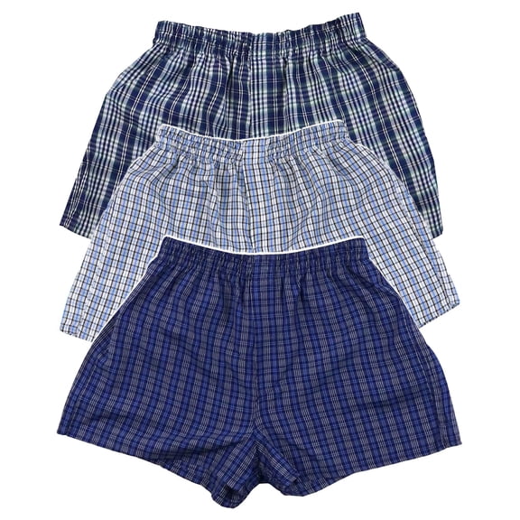 ToBeInStyle Boys' Pack of 3 Tartan Patterned Boxer Shorts - Small