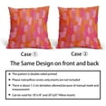 thumbnail image 5 of Preppy Pink Orange Pillow Covers 20X20 Inch Hot Pink Retro 70s Abstract Brush Aesthetic Decorative Linen Seasonal Pillow Cases Set of 2 College Trendy Funky Dormitory Home Decor F, 5 of 6