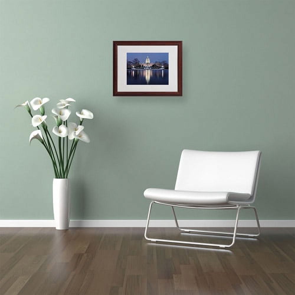 Trademark Fine Art "Capitol Reflections" Matted Framed Art by Gregory O'Hanlon, Wood Frame