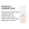 thumbnail image 1 of USB Electric Portable Blender Mixer Juicer Machine Mini Food Smoothie Handheld Personal Fruit Squeezer Juicer 500ML,Green, 1 of 5