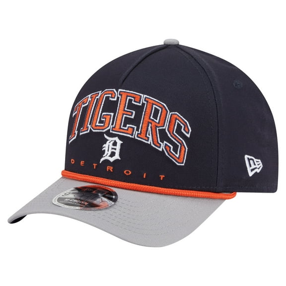 Men's New Era Navy/Gray Detroit Tigers Arch 9FORTY A-Frame M-Crown Adjustable Hat