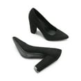 thumbnail image 5 of DREAM PAIRS Women's High Chunky Block Heels Closed Pointed Toe Slip on Women Pumps Wedding Party Work Comfortable Dress Shoes for Women, 5 of 5