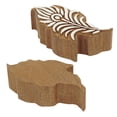 thumbnail image 3 of IBA Indianbeautifulart Textile Printing Block Peacock Feather Hand Carved Wooden Stamp Wood Block Printing Textile Stamps For Fabric/ Pottery Blocks-5 Inch, 3 of 6