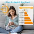 thumbnail image 3 of COCOBELA Heating Pad for Back Pain Relief, Electric Heating Pad for Period Cramps Neck Shoulders with Belt, 4 Timer 6 Heat Setting & Auto Shut Off, 12"x24"+20" Large Moist Heat Pad for Mom,Dad, 3 of 6