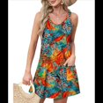 thumbnail image 3 of Vestidos de Verano para Mujer, Vestido Informal con Bolsillo, para Playa, para Cubrirse, Traje de Baño. Color, 3 of 8