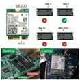 thumbnail image 4 of RYGRZJ WiFi 7 Intel BE200 BE200NGW NGFF WiFi 7 Bluetooth 5.4 Card with Internal Antenn, 4 of 5