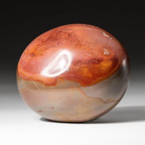Polished Carnelian Palm Crystal From Brazil (141.4 grams)